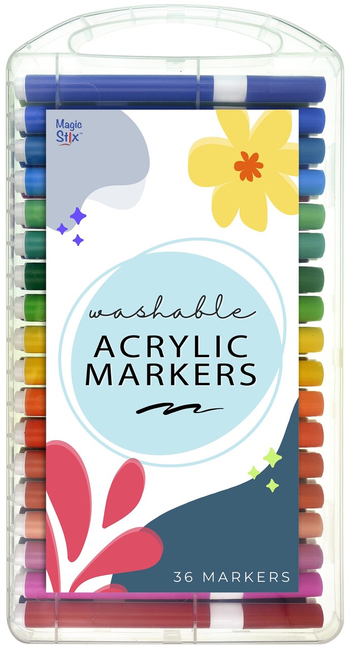 Kwik Stix Magic Stix Washable Acrylic Markers 36/Pkg-Assorted Colors